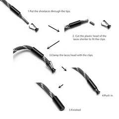 DIY Metal Aglets Shoelace Cylindrical Tips head Tip Protector -Set of Four Ti…