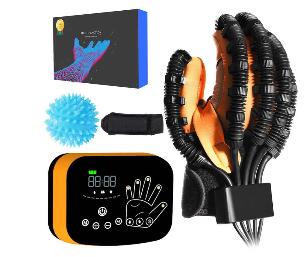 Upgraded Hand Function Rehabilitation Robot Gloves for Stroke (Left Hand Sz S)