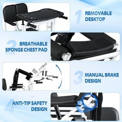 Irtme Hydraulic Patient Lift Transfer Chair, Home Care Mobility Transfer Chair