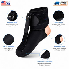Plantar Fasciitis Night Splint Sock Adjustable Foot Brace Heel Pain Relief