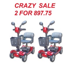 Crazy Sale 2PC Electric 300lbs Mobility Scooters Adult 4 Wheels Outdoor Driving