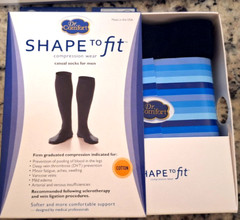 Dr. Comfort Shape To Fit Casual Cotton Compression Socks For Men 20-30 mmHg XL