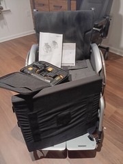Otto Bock Wheelchair, 20inch, black with silver details.