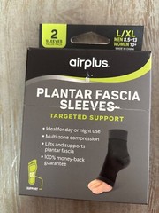 AirPlus Plantar Fascia Sleeves.. Targeted Support.. 2 Value Pack.. Large/XLarge