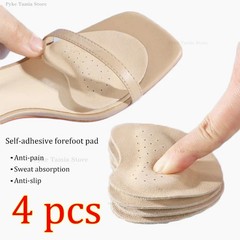 4pcs Sandals Anti-slip Stickers Leather Forefoot Pad Women High Heels Pain Relie