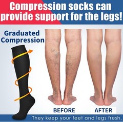 Laite Hebe 4 Pairs-Compression Socks for Women Or Men – Multi-color, New