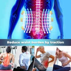 Inflatable Heating Massage Decompression Belt Lumbar for Back Pain Relief Newest