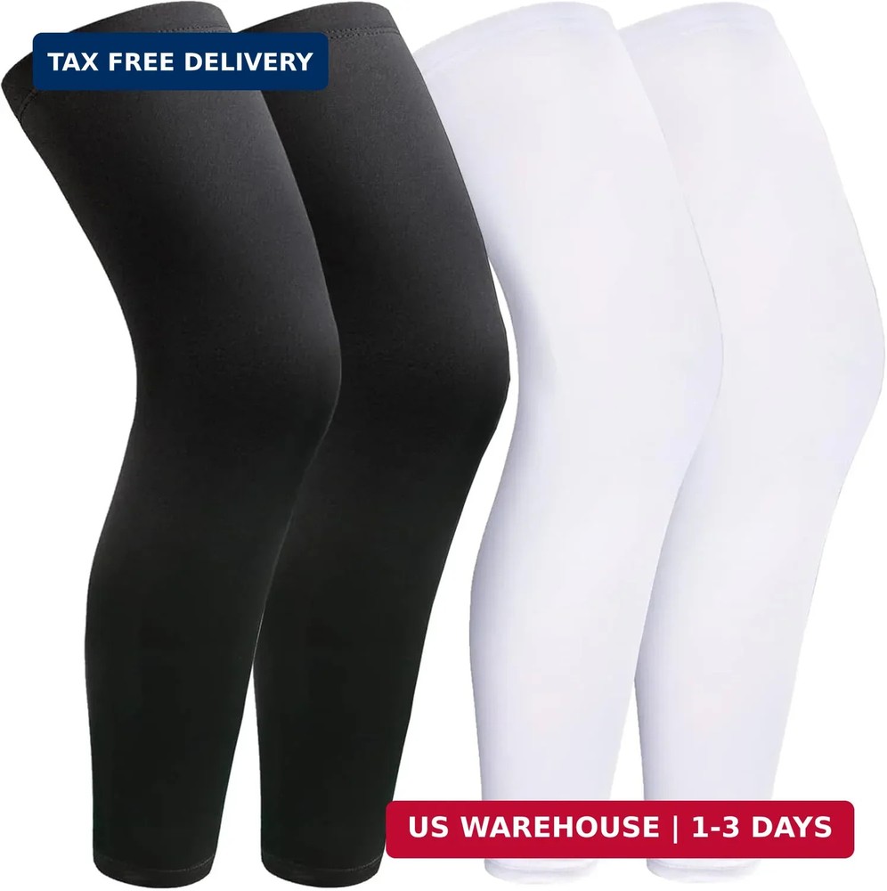 smilixin 2 Pairs Leg Sleeves,Full Leg Compression Sleeve for Men Women,Long Knee