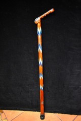 Handmade “ Zig Zag “ Cane Turquoise and Azurite