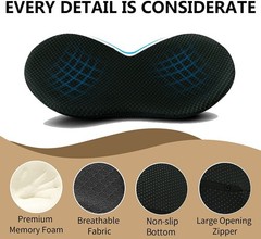 Car Seat Cushion – Memory Foam Car Seat Pad – Sciatica & Lower Back Pain Reli…
