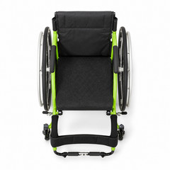 Lightweight Foldable Sport Wheelchair Aluminum Frame 24″ Tires 250 lbs Green