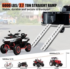 6000 lbs Heavy Duty Aluminum Loading Ramps – 2 PCS 60″x12″ Trailer Ramps with Be