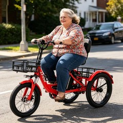 Daibot 350W Foldable Mobility Trike 3 Wheel Adult Removable Battery Cargo Basket