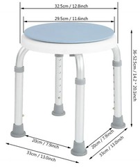 Shower Chair & Bath Rotating Stool for Elderly 360° Swivel Seat Safety Aid