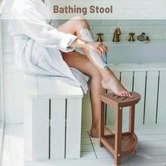 Corner Shower Bench HDPE Waterproof Double Layer Adjustable Feet Anti Slip New