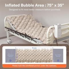 Alcedo Alternating Air Pressure Mattress Pad with Static Mode for Bed Sore and U