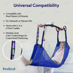 Universal Full Body Patient Lift Sling Large for Hoyer Invacare Drive 56″x41.5″