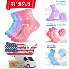 Breathable Ankle Compression Socks | Relief for Plantar Fasciitis & Performance