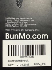 BunMo Adaptive Utensil Set 4-Piece, Heavy Weighted 7oz