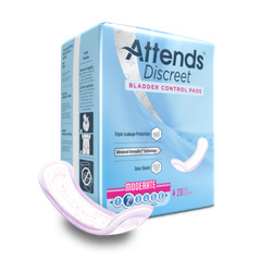 Attends Discreet bladder control Pads •#2 Moderate | ~5pk Lot =100 Pads|