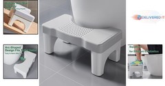 Toilet Stool Plastic Squatting Pedestal Bathroom Step for Adults Kids Non-Slip
