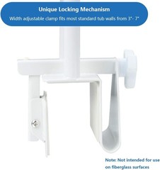 Bathtub Safety Rail, Medical Adjustable Tub Grab Bar Handle Clamp Safety Hand…