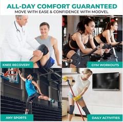 Modvel 2 Pack Compression Knee Brace Men Women Support Sleeve Sports