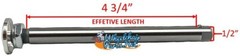 1/2″ x 4 3/4″ Quick release axle for wheelchairs, BIG ALUMINUM Push Button