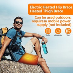 Electric Heated Hip Brace 3 Modes Vibration Hip Massage Thigh Support Wrap D06