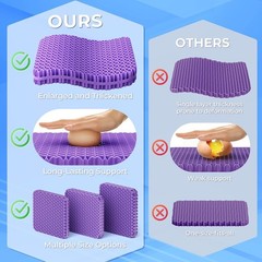 Luxury Gel Seat Cushion – Cooling Chair Pad for Long Sitting, 16.5×15 Inch