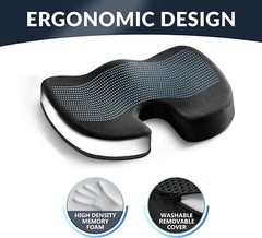 Coccyx Seat Cushion Orthopedic Office Chair Car Tailbone Pad Pillow Memory Foam