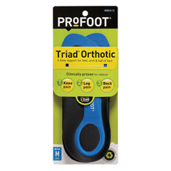 (3 Pack) Triad Orthotic Insoles for Knee, Leg & Back Pain, Men’S 8-13, 1 Pair
