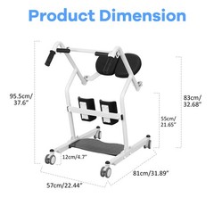 Electric Patient Lift, Portable Transfer Chair Lift Aid for Disabled NEW