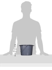 Universal Fit Commode Bucket – 2 Gallon Capacity with Lid and Handle, Dark Gray