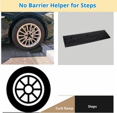4″ Rise Rubber Curb Ramps Heavy Duty Driveway Curb Ramp 10 Ton Car Slope Ramp…