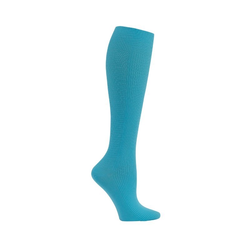 Cherokee Graduated Women’s Compression socks 8-12 MmHg Knee length -TURQUOISE