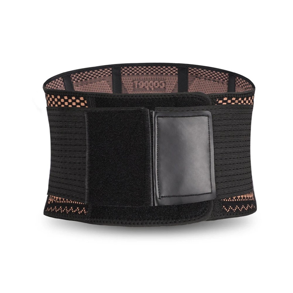 Copper Lumbar Waist Support Brace Belt Lower Back Pain Relief for Men Women US