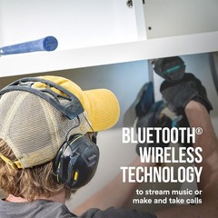 Connect Wireless Hearing Protector with Bluetooth 26 dB Noise Reduction Rating