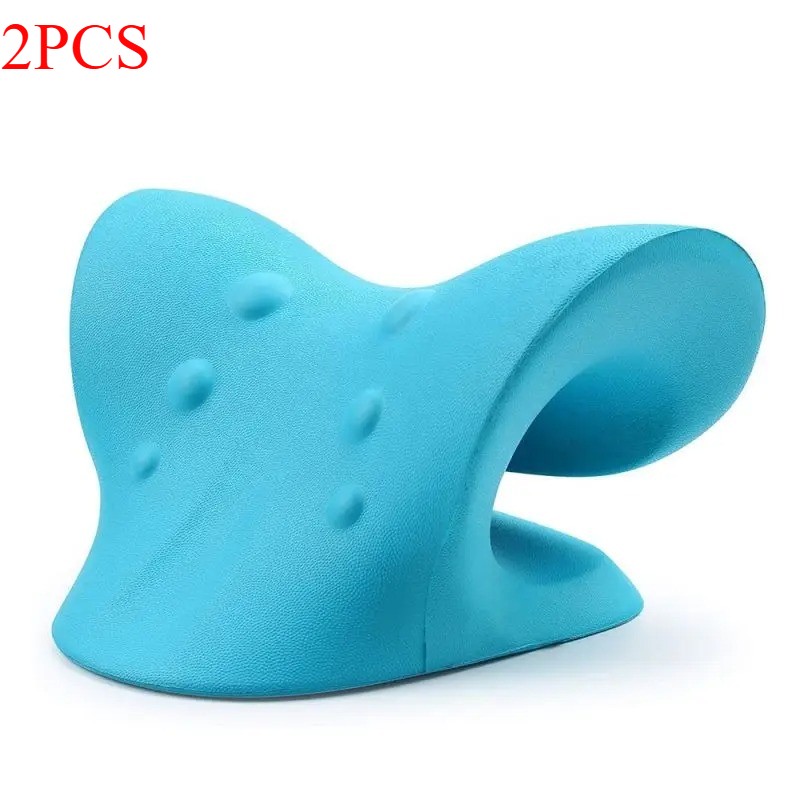 2pcs Relief Neck Traction Device – Pain Cervical Chiropractic Massage Pillow