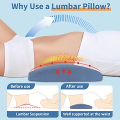 Lumbar Support Pillow for Bed Relief Back Pain: Lower Back Pillow for Sleeping
