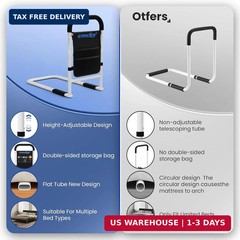 Bed Rails for Elderly Adults Safety – ASTM F3186-17 Certified, 350 lbs Heavy-Dut