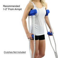 Crutch Pads Hand Grip Covers for Underarm Crutches – Comfortable Soft Cushion