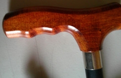 Vintage Wood Handle Folding Cane with carrying case
