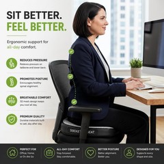 Aylio Socket Seat Cushion for 14.5″L x 18.5″W x 2.5″H, Graphite Gray / Black