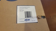 Drive Medical PN 14906 16×17 General Use Back Cushion wLumbar Support NEW IN BOX