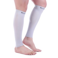 Doc Miller Calf Compression Sleeve 1 Pair 15-20 mmHg Varicose Veins GRAY