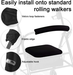 SPRING SEAON Rollator Walker Seat and Backrest Covers Set – Removable Washable S