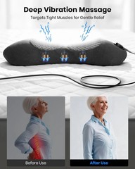 Triple Fusion Back Massager with Stretching, Vibration and Heat, 3-in-1 Elect…