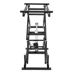 Black 30*1*10in 24V Iron Electric Scissor Lift Table For Material Transportation