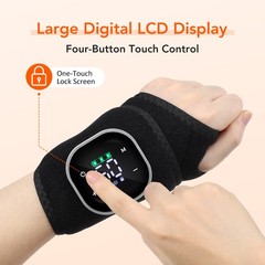Cordless Hand Wrist Massager Pain Relief with 5 Heating Levels 3 Vibration Modes